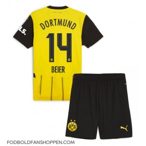 Borussia Dortmund Maximilian Beier #14 Hjemmebanetrøje Børn 2024-25 Kortærmet (+ Korte bukser)